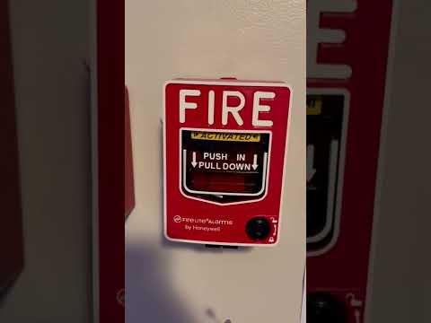 Pulling a fire alarm (sound warning)
