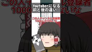 【ゆっくり茶番】Youtuberになる前と後の理想と現実#shorts #ゆっくり茶番 #理想と現実