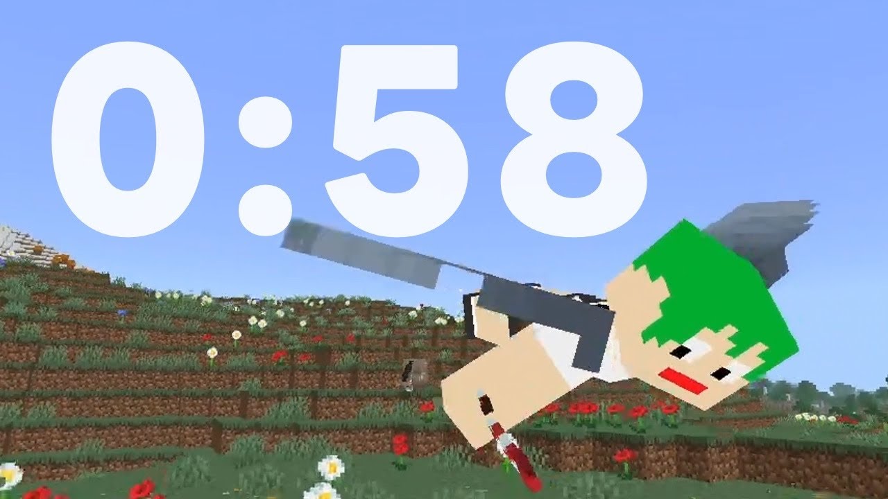 【世界記録】統合版イカロスRTAセットシード 58秒【マイクラ】