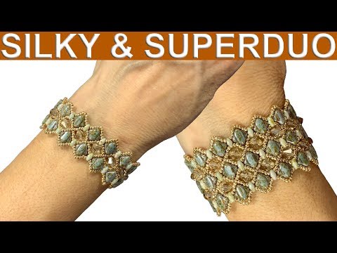 Silky and SuperDuos beads bracelet | Nazo jewelry design course