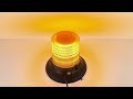 Magnetický oranžový LED maják - 144x 1W LED / 12-48V / ECE R65 (ø 212x191mm) - Video Youtube