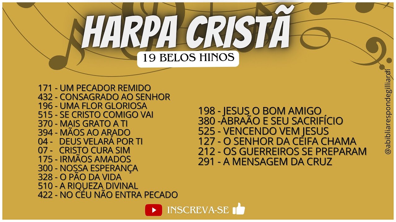 ✅ SELEÇÃO DE HINOS DA HARPA CRISTÃ 🎶🎼 19 HINOS MARAVILHOSOS 🙌 #harpacristã #hinos #harpa #louvor