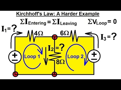 Electrical Engineering: Basic Laws (12 of 31) Kirchhoff's Laws: A Harder