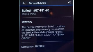 Subaru DTC Code B1572 IMM Circuit Except Antenna