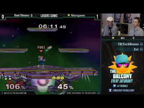 Melee @ the Balcony 86 - Losers Semis ft. Dad Dinner (Falcon) VS Marrgasm (Sheik)