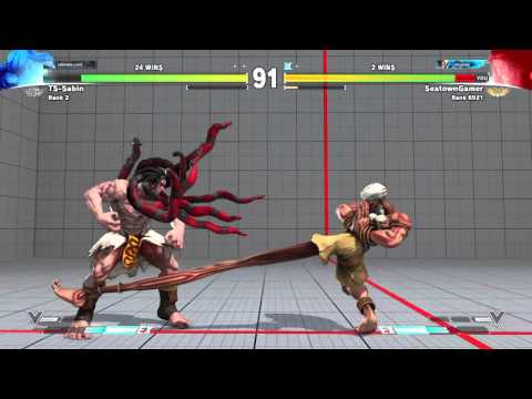 STREET FIGHTER 5 ranked:  Splash vs Ts Sabin part 2