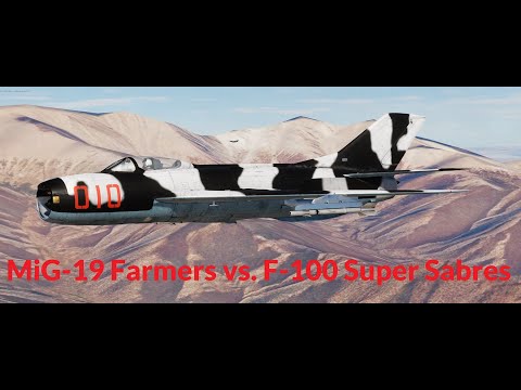 MiG-19 Farmers vs F-100 Super Sabre's Dogfight DCS