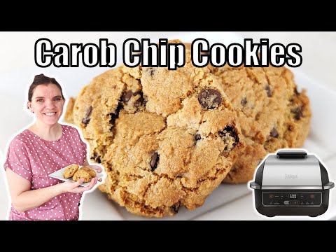 Carob Chip Cookies in the Ninja Foodie Grill - Chocolate Alternative