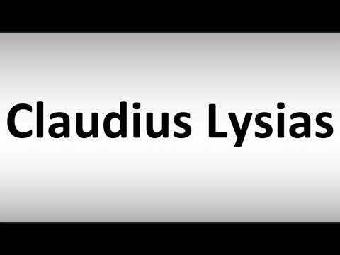 How to Pronounce Claudius Lysias