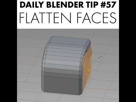 Daily Blender Tip 57 - Flatten Faces