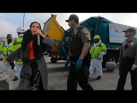 Daisy the Venice Healer at the Homeless Clean Up of Venice Beach