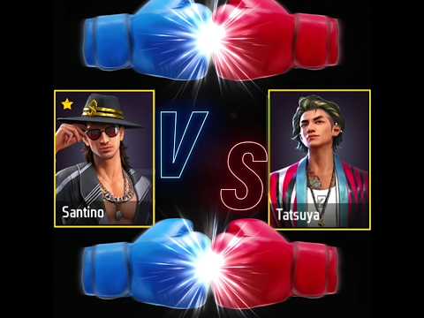SANTINO VS TATSUYA CHARACTER 😱 || CHARACTER ABILITY TEST | FREE FIRE CHARACTER VERSUS #freefire #ff