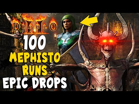 100 Mephisto Runs Epic Loot Drops 300% MF Diablo 2 Resurrected / D2R
