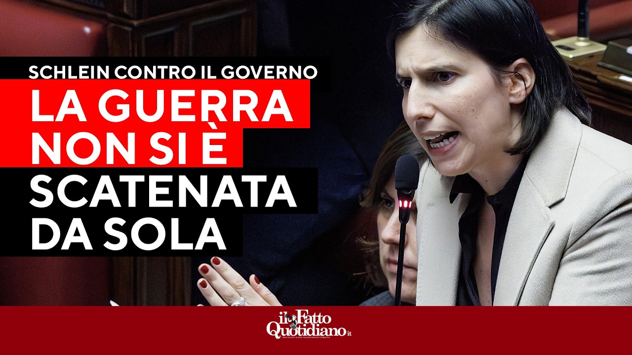 Schlein: "La guerra non si è scatenata da sola. Dovete dire no alla richiesta di basi!"