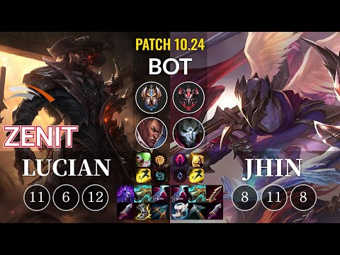 HLE Zenit Lucian vs Jhin Bot - KR Patch 10.24