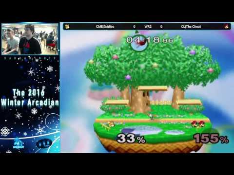 Winter 2016 Melee Arcadian WR2 - CME|Gridloc (Fox) vs CL|The Cheat (Luigi)