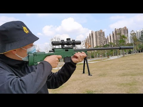 AWM Sniper Toy Gun Review 2022 - Shell Ejecting Soft Bullet Gun