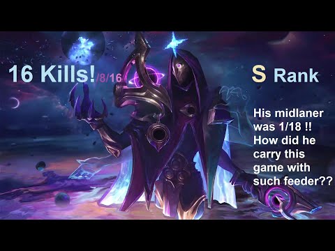 Jhin gameplay lol S rank carry DARK COSMIC skin