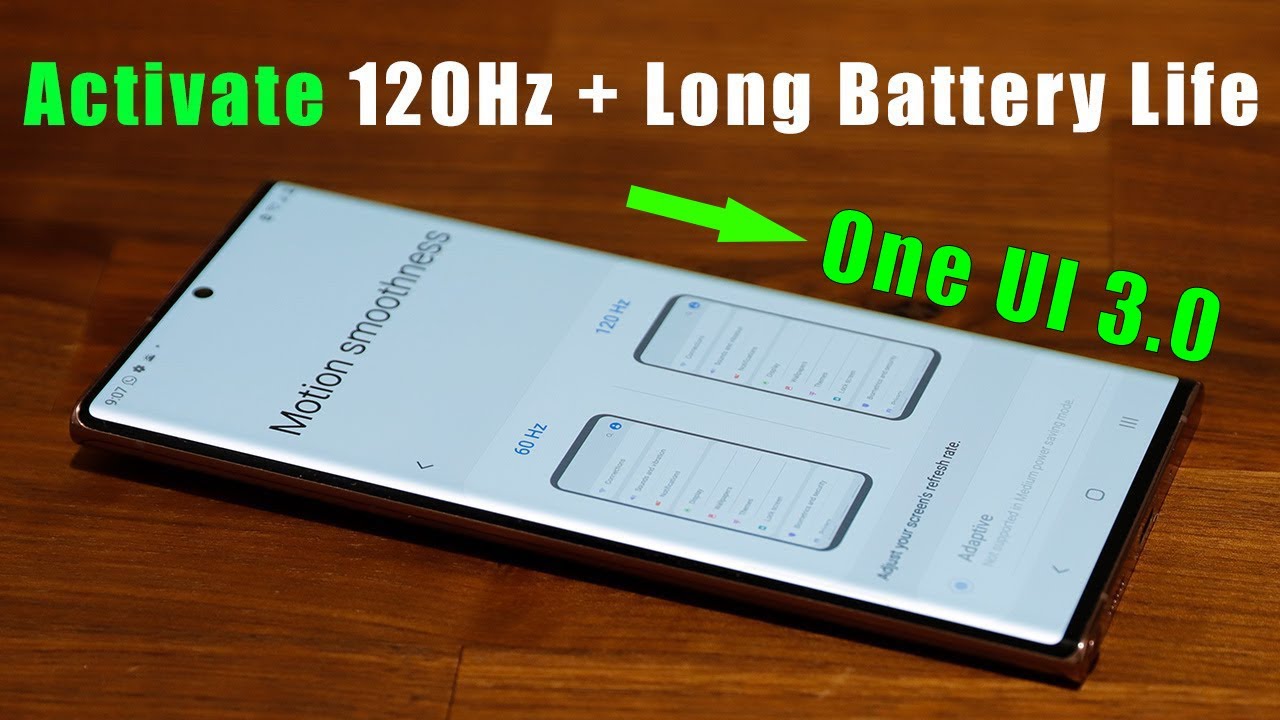 Activate Long Battery Life + 120 Hz Refresh Rate on Samsung Galaxy Note 20 Ultra (S20) - ONE UI 3.0