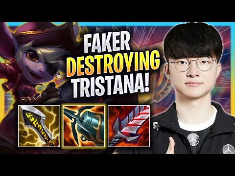 FAKER DESTROYING WITH TRISTANA! - T1 Faker Plays Tristana MID vs Jayce! | Season 2023