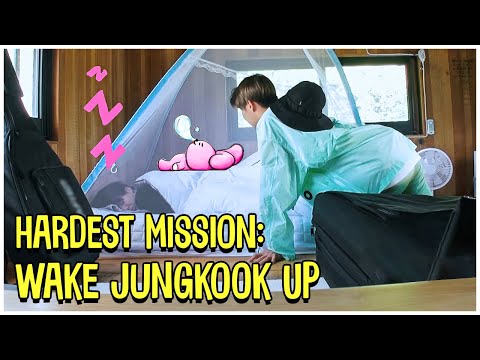 BTS Hardest Mission Is To Wake Up Jungkook - BTS Cute Sleeping Moments :)