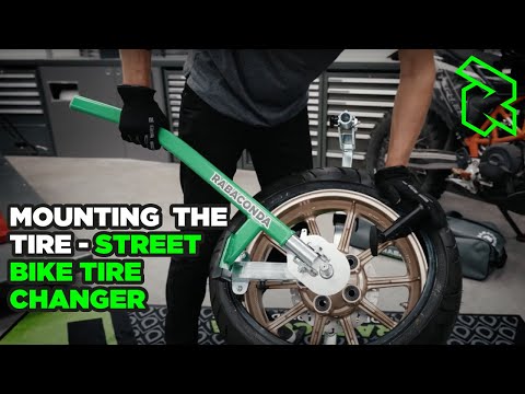 Mounting the Tire - Street Bike Tire Changer Tutorial