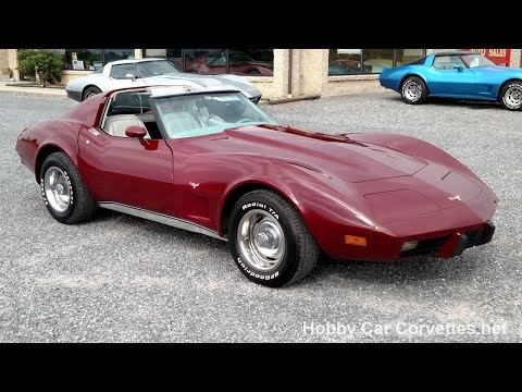 1977 Dark Red Corvette Smoke Grey Int For Sale Video