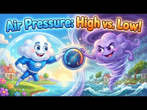 Air Pressure: High vs. Low! What's the Difference? | Fun Weather Science