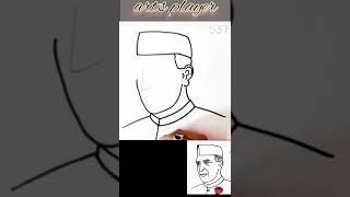 Chacha Nehru Freedom fighter Drawings 😎👍🙏#art tutorials#shorts