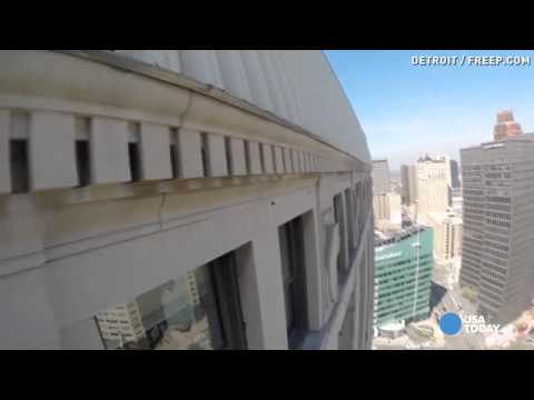 See what it's like to rappel down a skyscraper