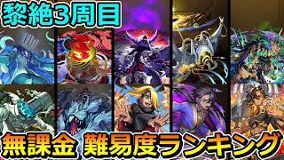 【黎絶3周目】完全無課金での難易度ランキング【ゆっくり実況】