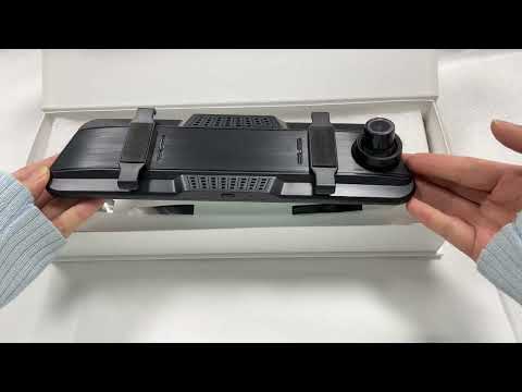 New Mirror Dash Cam 1080P 10" Full HD Touch Dual Lens Rear View Night Vision For Car Dvr Camera