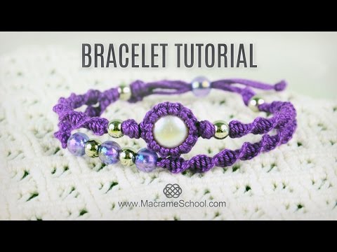 Macramé Double Wave Bracelet Beautiful Blue Danube by Strauss