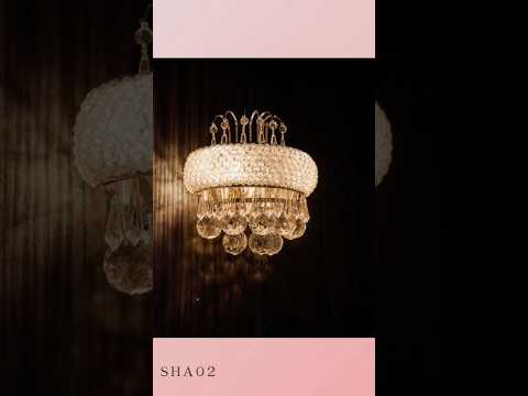 SHA02 灯りをともすと、クリスタルが宝石のようにきらめき、空間を華やかに演出