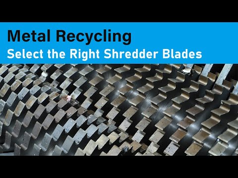 Part of a video titled Efficient Metal Recycling: Selecting the Perfect Shredder Blades