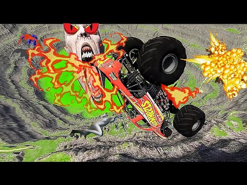 Epic Escape From The Shy Guy (SCP-096) | Monster Truck VS Giant Quarry With SCP | BeamNG Drive
