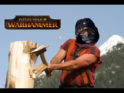 Total War Warhammer Online Battle #165: Greenskins vs Wood Elves - LUMBERJACK SKARSNIK