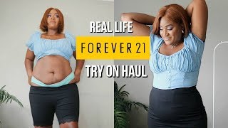 no shame forever 21 plus size on haul (in real life try on haul) *New Trends*