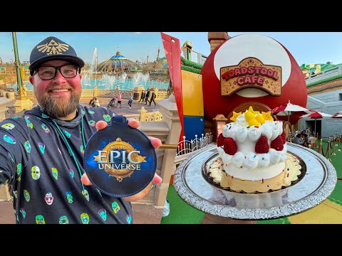 Epic Universe 2026 | Trying Food in Every World + Park Update & $25 Peach Cake | Universal Studios