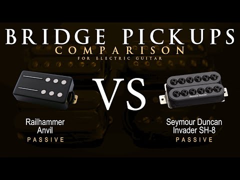 Railhammer ANVIL vs Seymour Duncan INVADER SH-8 - Bridge Guitar Pickup Comparison Tone Demo