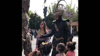 Loki takes a group of Princess Friends to meet his friend Groot at Disney California Adventure