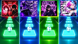 4 Songs 🔥 4 Balls 🆚 Neon Tiles Hop EDM Rush Gameplay | V Gamer 💥😎
