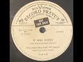 Pee Wee King And His Band - If And When 78RPM