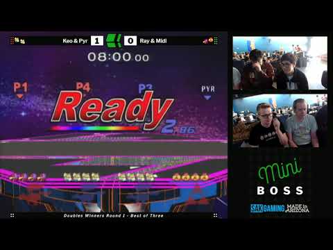 Mini Boss 5 SSBM Doubles WR1 - Ray & Midi (Red) vs Keo & Pyr (Blue)
