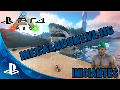 ARK SURVIVAL EVOLVED PS4 - [INICIANTES]DOMANDO MEGALODON LVL 116 SÓ NA PRIME.[PT-BR]