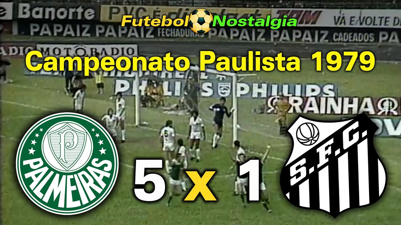 Palmeiras 5 x 1 Santos - 18-11-1979 ( Campeonato Paulista )