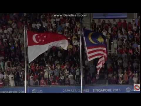 Closing Ceremony 28th Sea Games Singapore 2015: Malaysia National Anthem ''Negaraku'' in Singapore