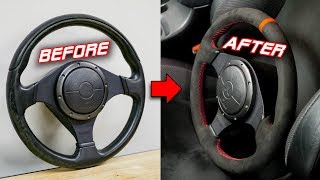 AMAZING Steering Wheel Transformation with Micro-Suede Rewrap | Install &amp; Review