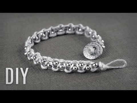 Macramé Double Wave Bracelet Beautiful Blue Danube by Strauss