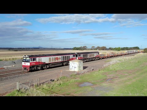 1MA9 SCT Short Mixed Freight Train Approaches Gheringhap (21/1/2024) - PoathTV Australian Railways
